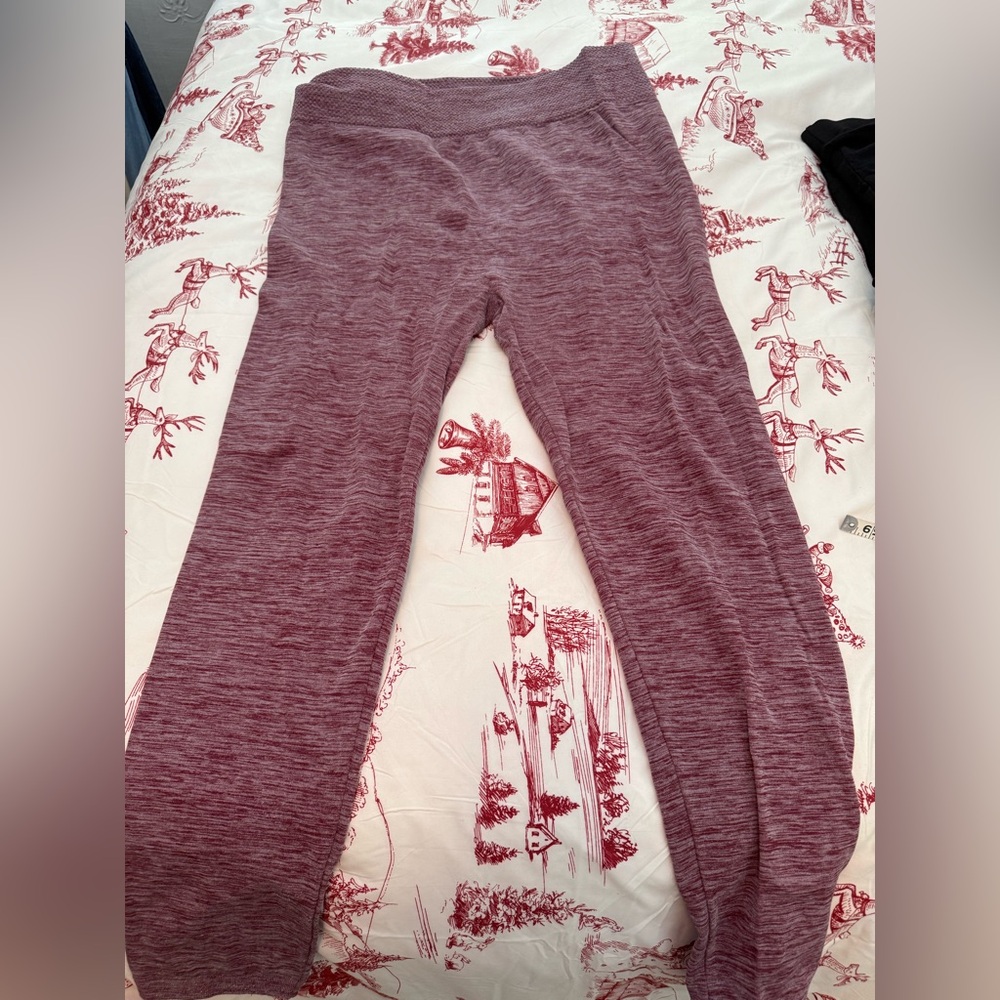Maurice’s Maroon Marled Fleece Leggings 2/3